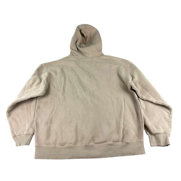 Volcom Zip Hoodie Men's XL Tan Classic Fit Full Zip Hooded Logo Embroidery - Picture 2 of 9